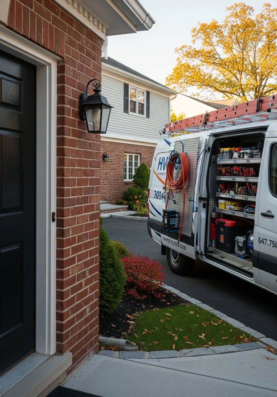 Close-up of a residential property entrance in a Bergen County neighborhood.